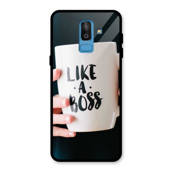 Like a Boss Glass Back Case for Galaxy J8