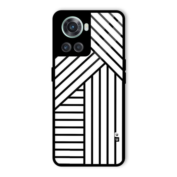 Lines Pattern Stripes Glass Back Case for OnePlus 10R