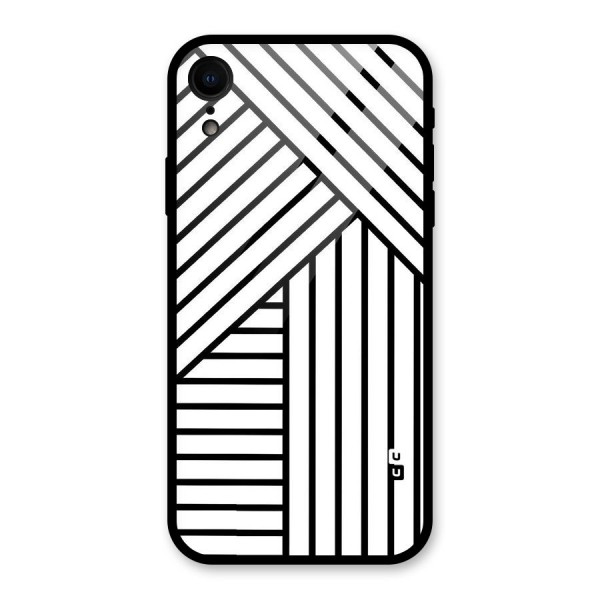 Lines Pattern Stripes Glass Back Case for XR