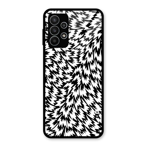 Lion Abstract Art Pattern Glass Back Case for Galaxy A23