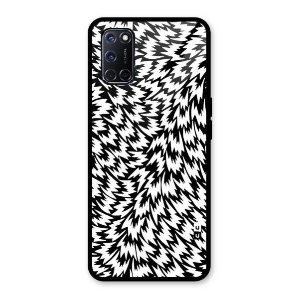 Lion Abstract Art Pattern Glass Back Case for Oppo A52