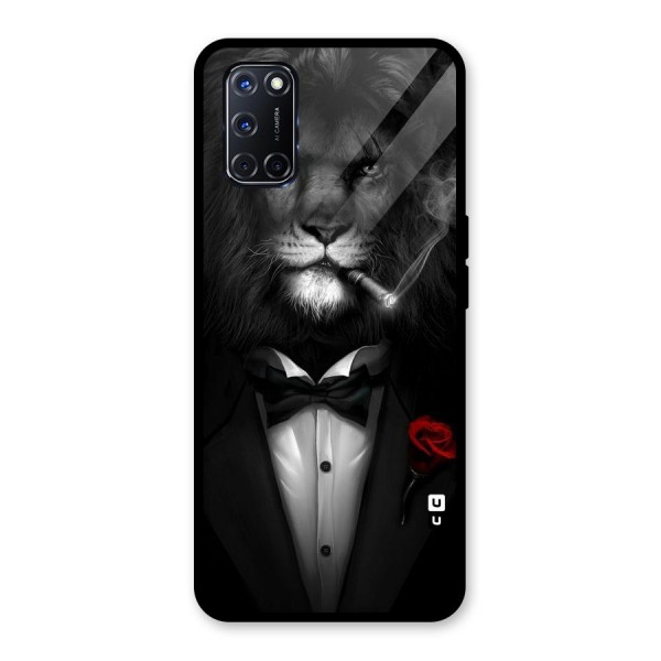 Lion Class Glass Back Case for Oppo A52