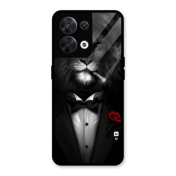 Lion Class Glass Back Case for Oppo Reno8 5G