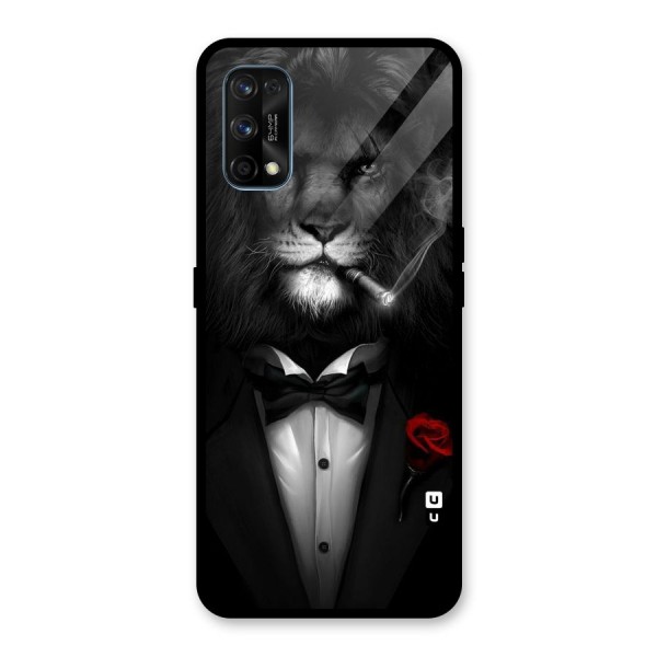 Lion Class Glass Back Case for Realme 7 Pro