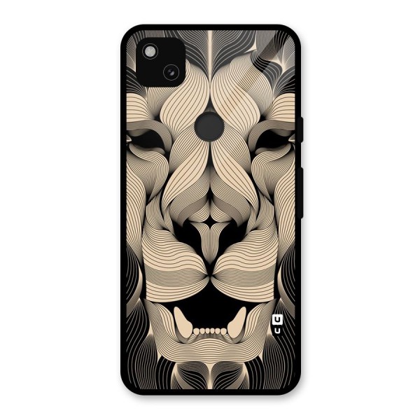 Lion Shape Design Glass Back Case for Google Pixel 4a