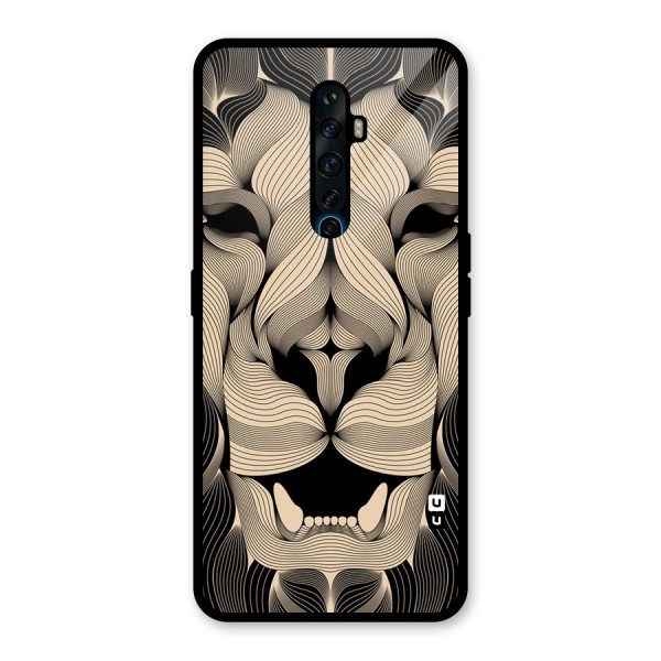 Lion Shape Design Glass Back Case for Oppo Reno2 Z