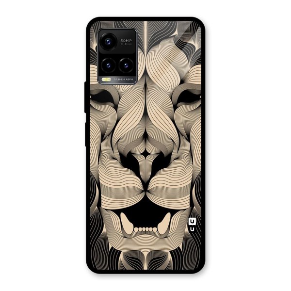 Lion Shape Design Glass Back Case for Vivo Y21 2021