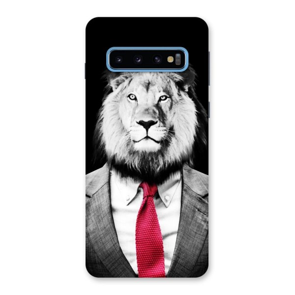 Lion with Red Tie Back Case for Galaxy S10