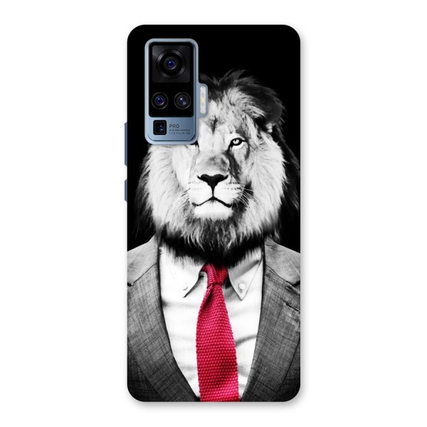 Lion with Red Tie Back Case for Vivo X50 Pro