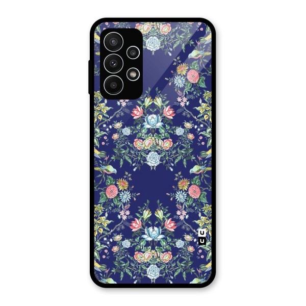 Little Flowers Pattern Glass Back Case for Galaxy A23