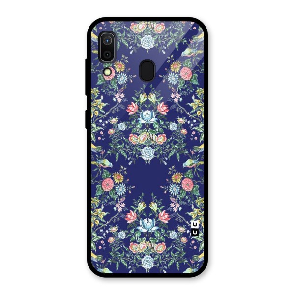 Little Flowers Pattern Glass Back Case for Galaxy A30