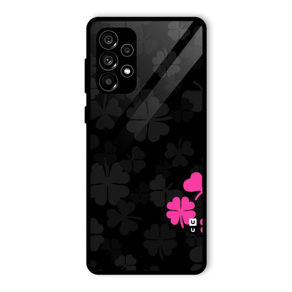 Little Pink Flower Glass Back Case for Galaxy A73 5G