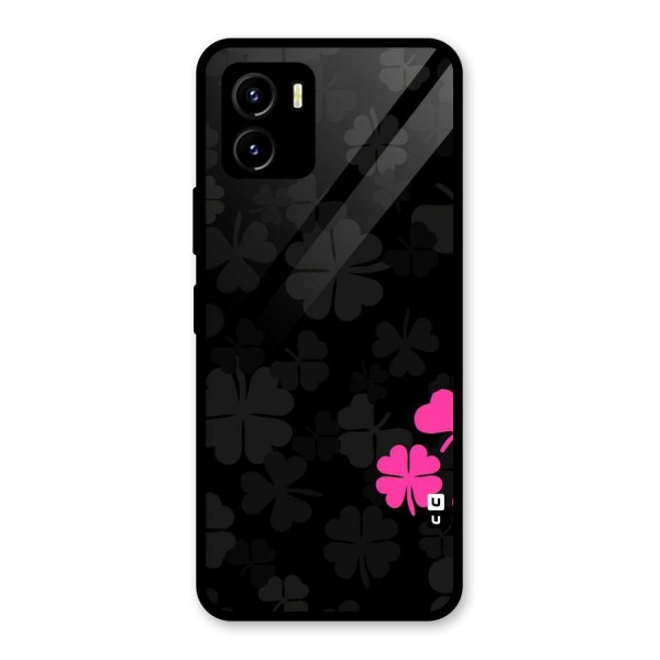 Little Pink Flower Glass Back Case for Vivo Y15s