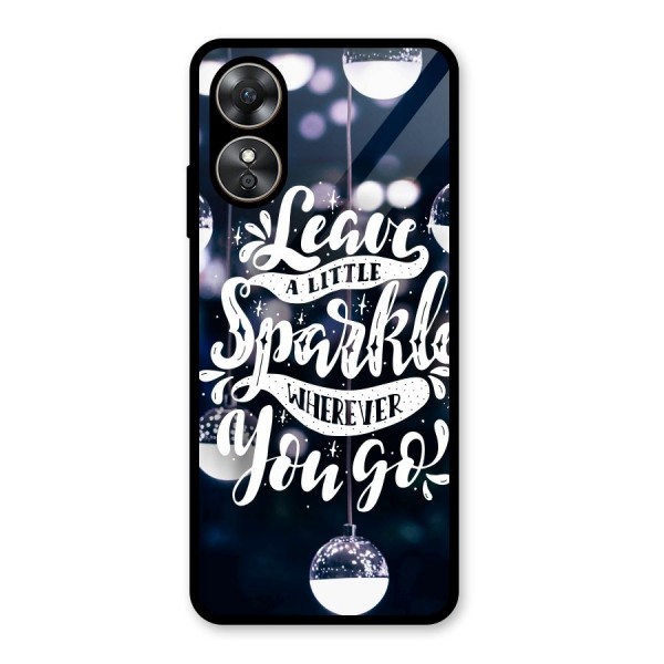 Little Spark Glass Back Case for Oppo A17