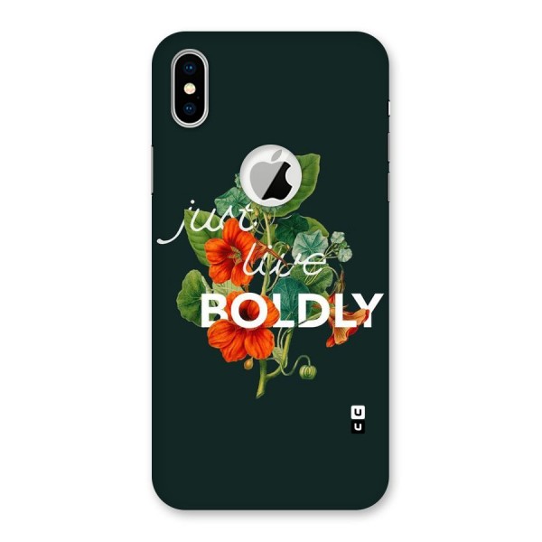 Live Boldly Back Case for iPhone XS Logo Cut