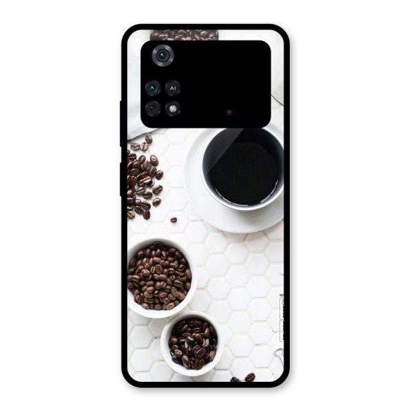 Live Coffee Glass Back Case for Poco M4 Pro 4G