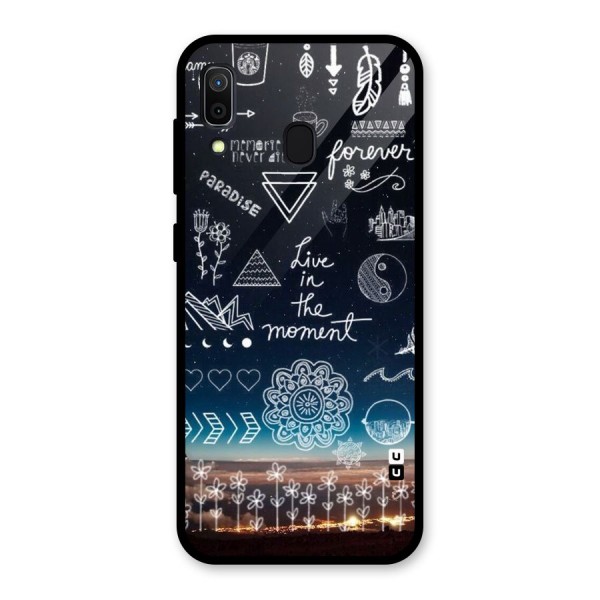 Live In The Moment Glass Back Case for Galaxy A30