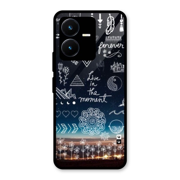 Live In The Moment Glass Back Case for Vivo Y22