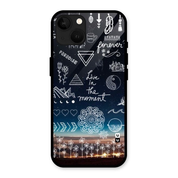 Live In The Moment Glass Back Case for iPhone 13