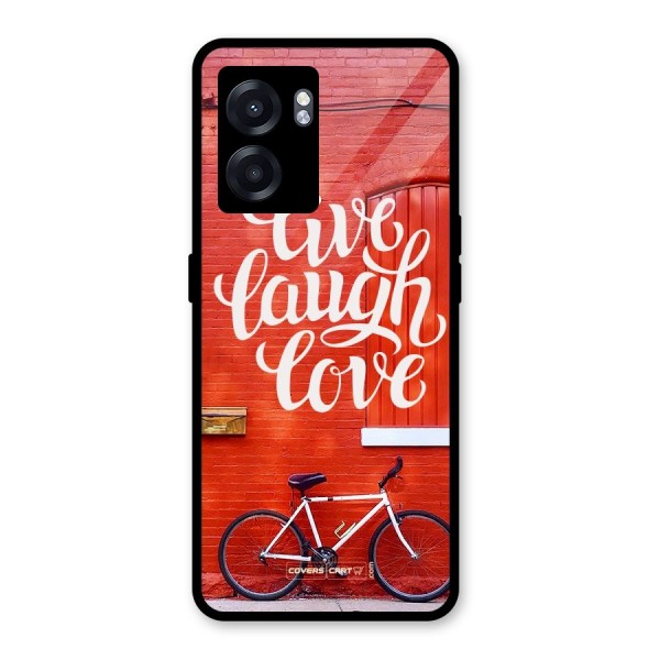 Live Laugh Love Glass Back Case for Oppo K10 (5G)