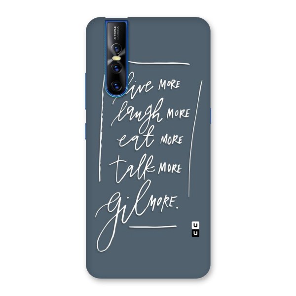 Live Laugh More Back Case for Vivo V15 Pro