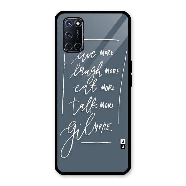 Live Laugh More Glass Back Case for Oppo A52