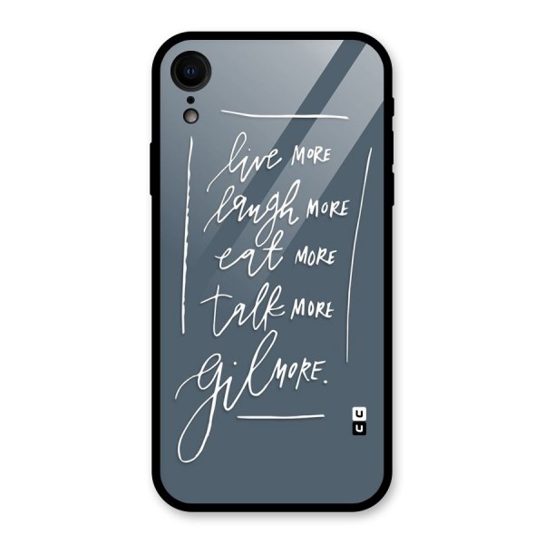 Live Laugh More Glass Back Case for XR