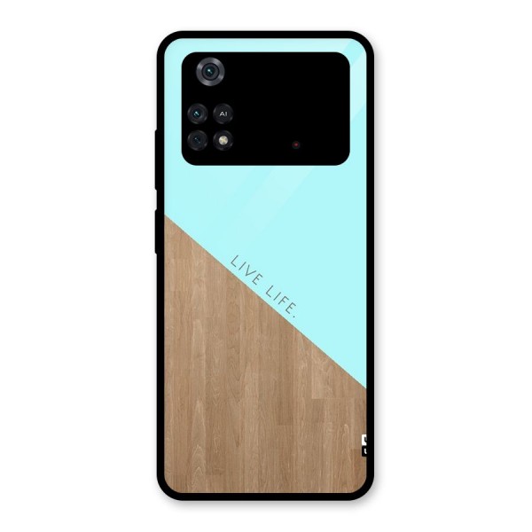 Live Life Glass Back Case for Poco M4 Pro 4G