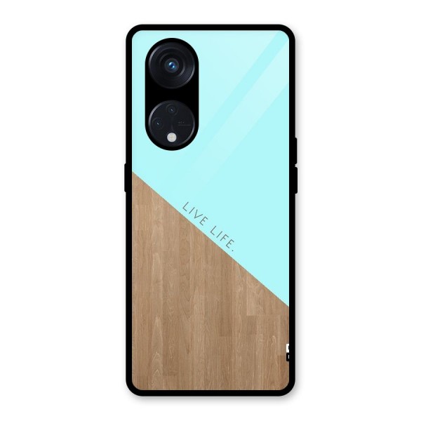 Live Life Glass Back Case for Reno8 T 5G