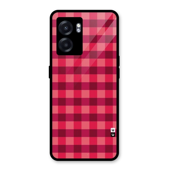 Love Checks Glass Back Case for Oppo K10 (5G)