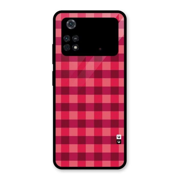 Love Checks Glass Back Case for Poco M4 Pro 4G