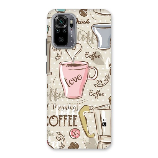 Love Coffee Design Back Case for Redmi Note 10