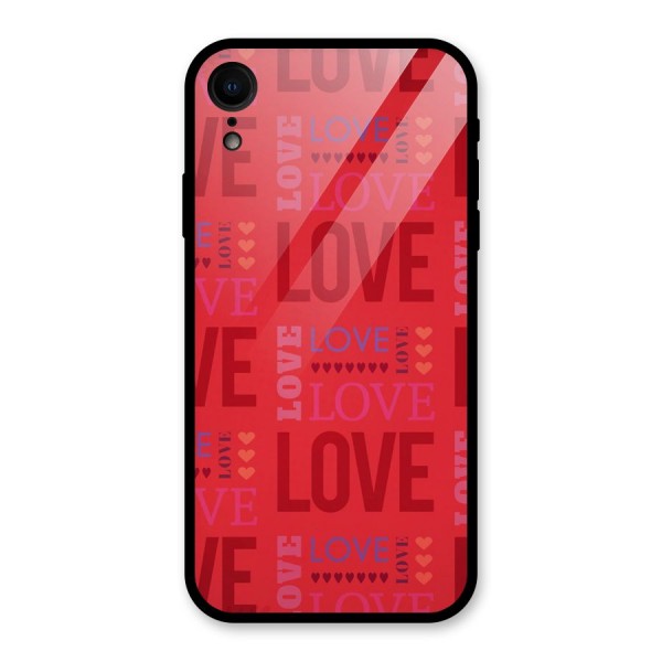 Love Pattern Glass Back Case for XR