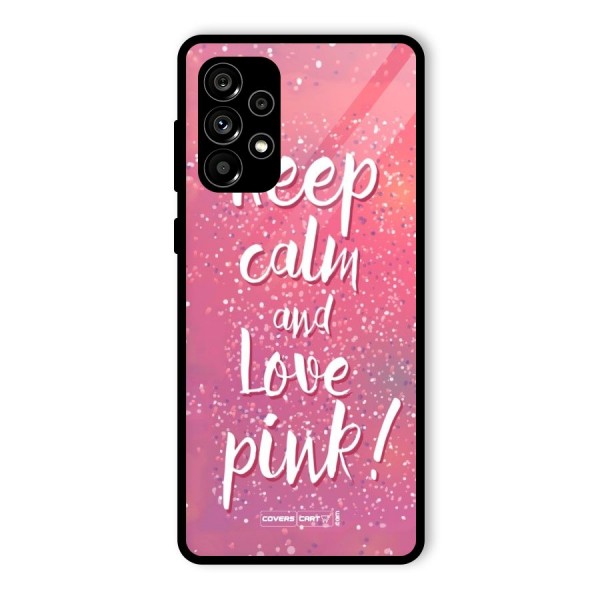 Love Pink Glass Back Case for Galaxy A73 5G