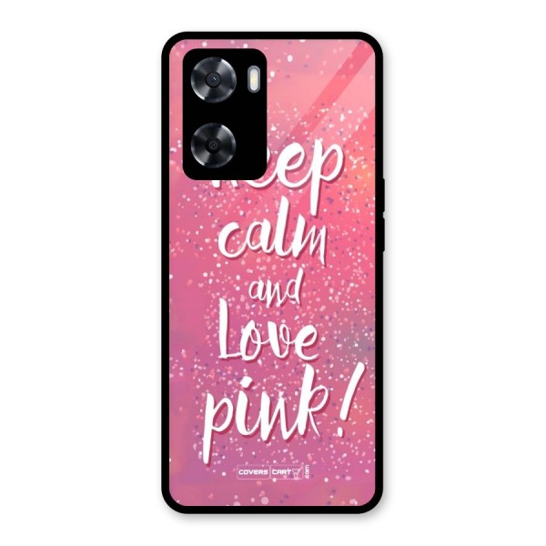 Love Pink Glass Back Case for Oppo A57 2022