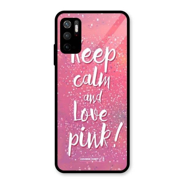 Love Pink Glass Back Case for Poco M3 Pro 5G