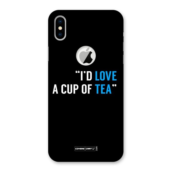 Love Tea Back Case for iPhone XS Logo Cut