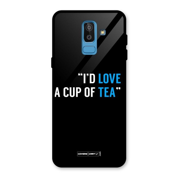 Love Tea Glass Back Case for Galaxy J8