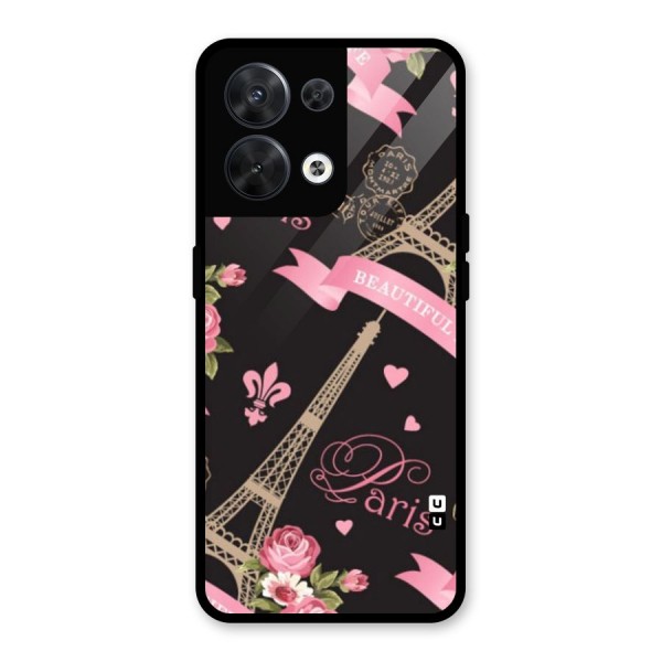 Love Tower Glass Back Case for Oppo Reno8 5G