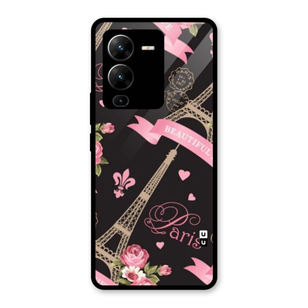 Love Tower Glass Back Case for Vivo V25 Pro