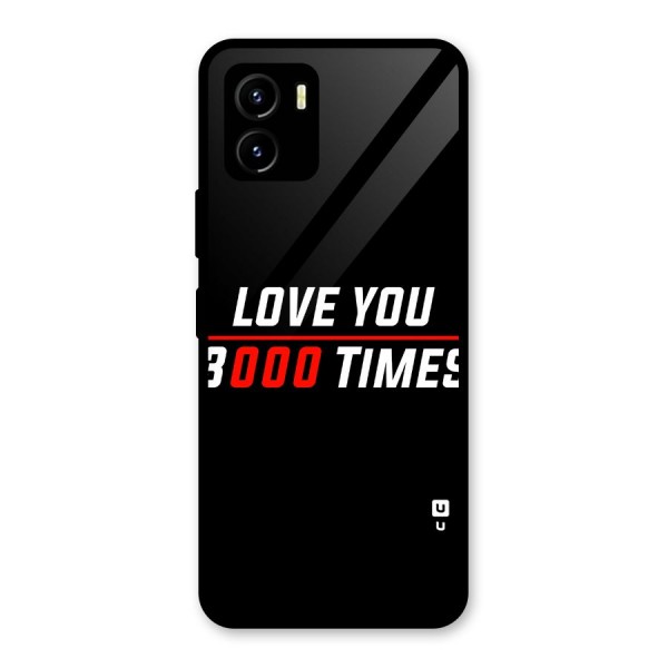 Love You 3000 Times Glass Back Case for Vivo Y15s