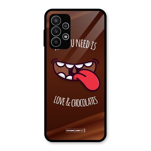 Love and Chocolates Glass Back Case for Galaxy A23