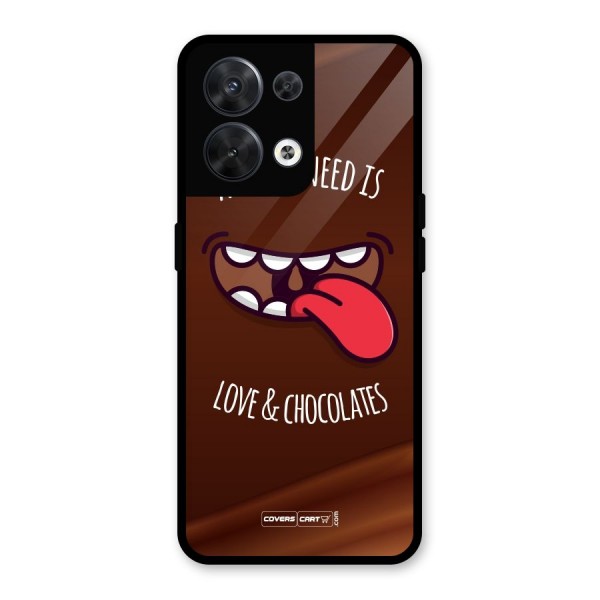 Love and Chocolates Glass Back Case for Oppo Reno8 5G