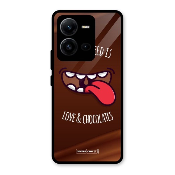 Love and Chocolates Glass Back Case for Vivo V25