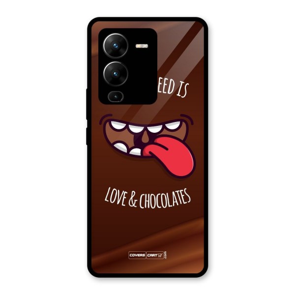 Love and Chocolates Glass Back Case for Vivo V25 Pro