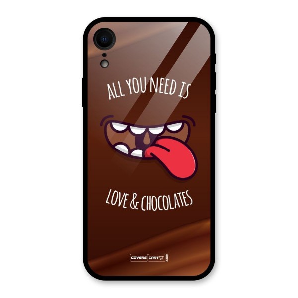 Love and Chocolates Glass Back Case for XR