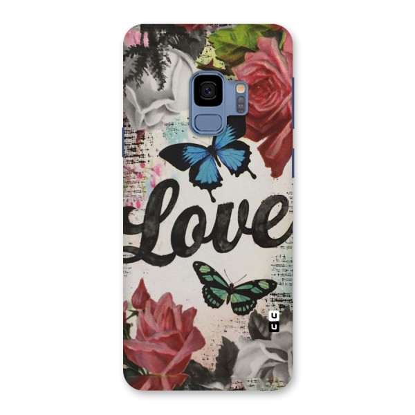 Lovely Butterfly Love Back Case for Galaxy S9