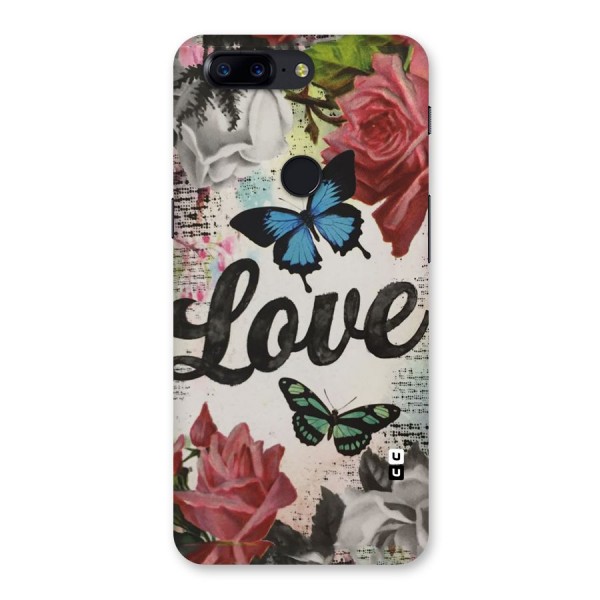 Lovely Butterfly Love Back Case for OnePlus 5T