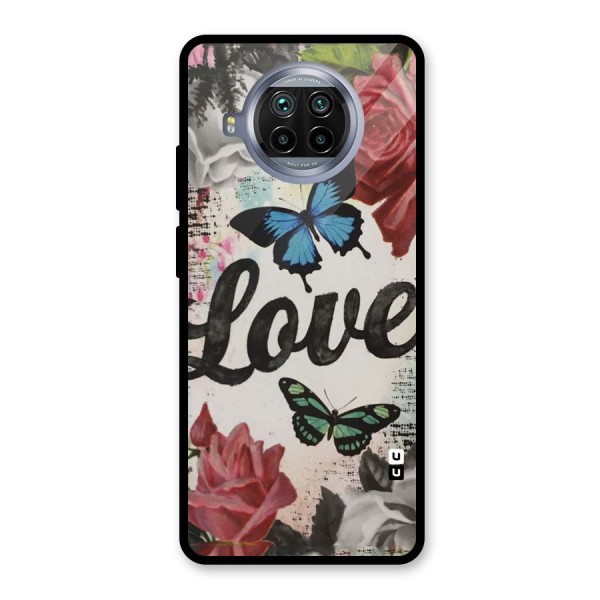 Lovely Butterfly Love Glass Back Case for Mi 10i