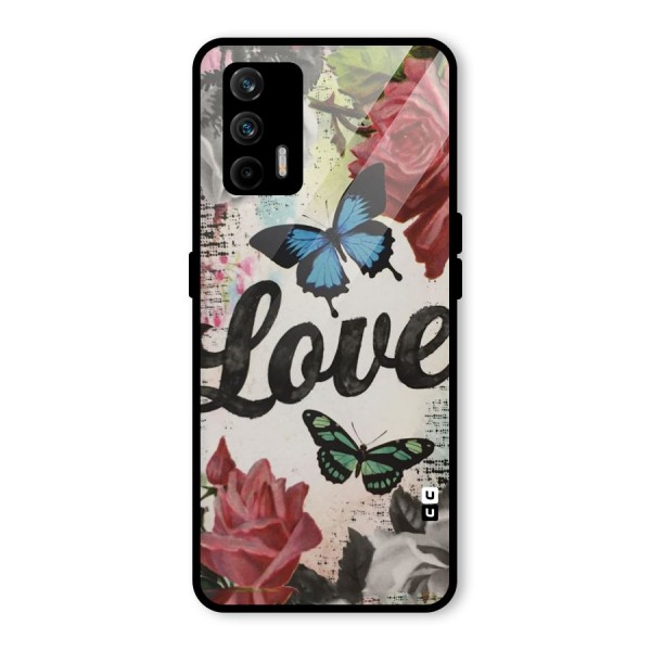 Lovely Butterfly Love Glass Back Case for Realme X7 Max